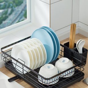 厂促家用厨房沥水碗架台面碗柜滤水置物架收纳篮碗碟沥水篮放碗筷