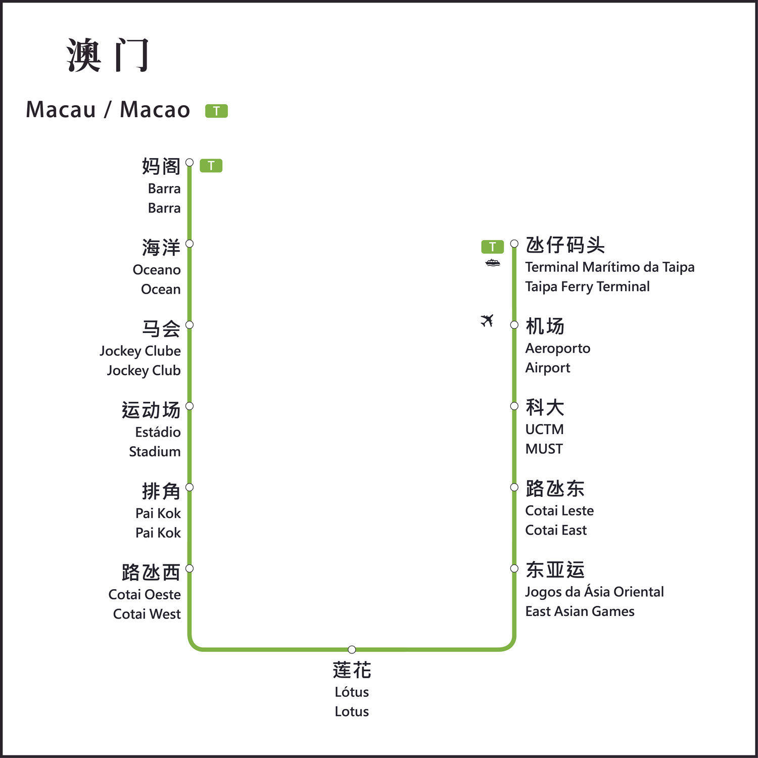 2024新版澳门地铁线路图交通出行图挂图规划图示意图墙贴海报纸