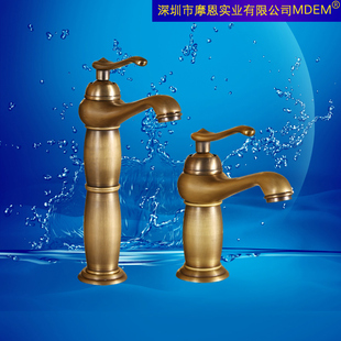 仿古中式龙头冷热水龙头台下盆面盆台盆洗头洗手洗脸伸台上盆