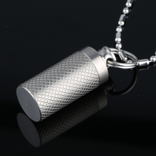 便携小药盒纯钛随身防潮防水密封避光老人常备救心丸小药瓶钥匙扣