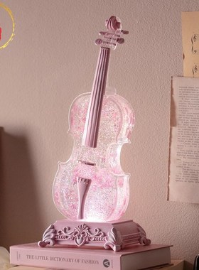 威弗列德小提琴摆件飘雪音乐八音盒水晶球送女友生日礼物儿童高级