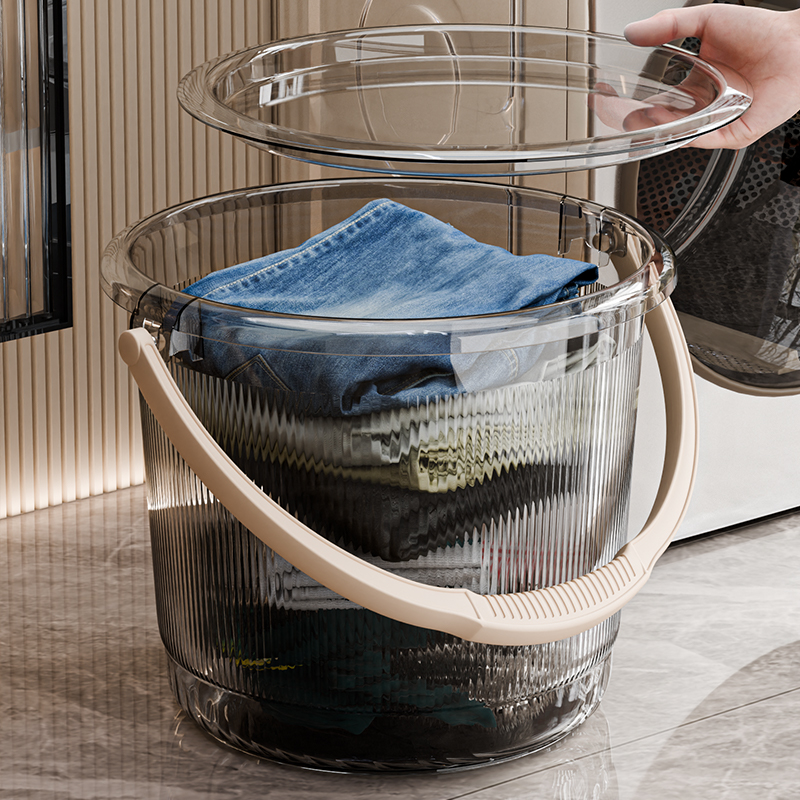 水桶套装家用洗衣桶塑料桶带盖子储水用洗头洗澡S桶透明收纳手提