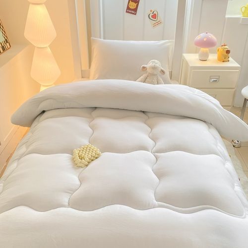 单人学生宿舍90x190cm被子褥全套一整套80x190被芯枕芯床垫三件套