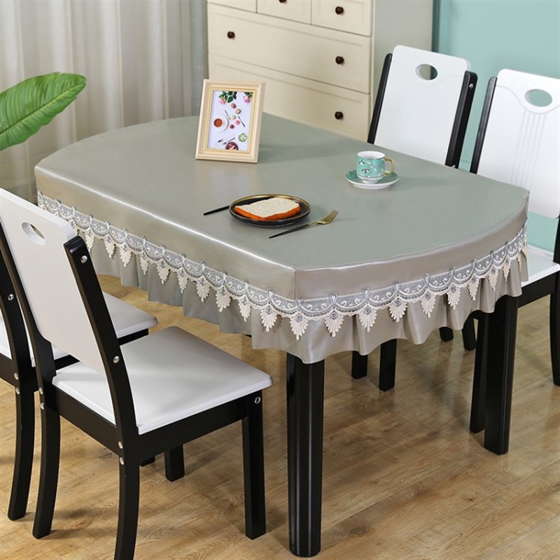 椭圆形餐桌布防水防油免洗长方形pvc茶几台布烤火桌防尘桌布罩套
