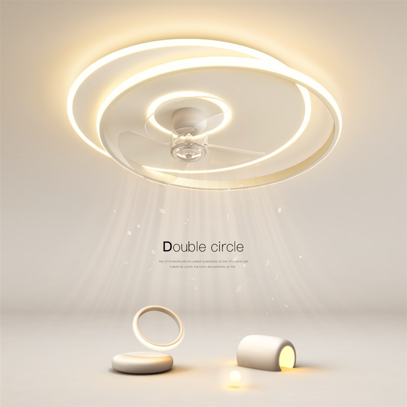 主卧室风扇灯全光谱k简约现代led吸顶灯创意客厅房间2024新款灯具