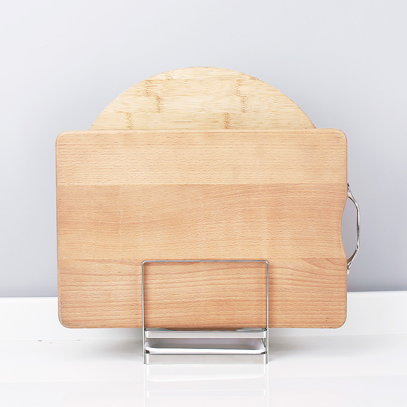 304不锈钢砧板架菜板架锅盖架双格 厨房案板架收纳架置物架接水盘