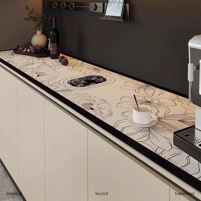 轻奢高级感电视柜桌垫台面保护垫防水G防油桌布茶几玄关餐边柜垫