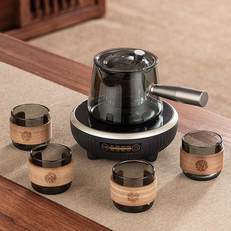 2024新款高端小型迷你煮茶器高硼硅玻璃茶壶电陶T炉烧水泡茶养生