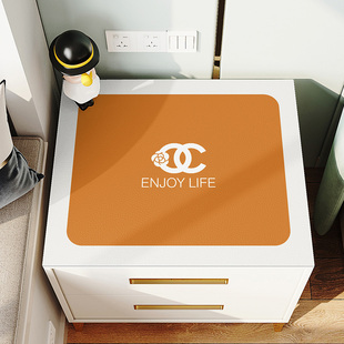 简约轻奢床头柜盖布pvc皮革桌布防水防油防烫桌垫ins桌面保护垫子