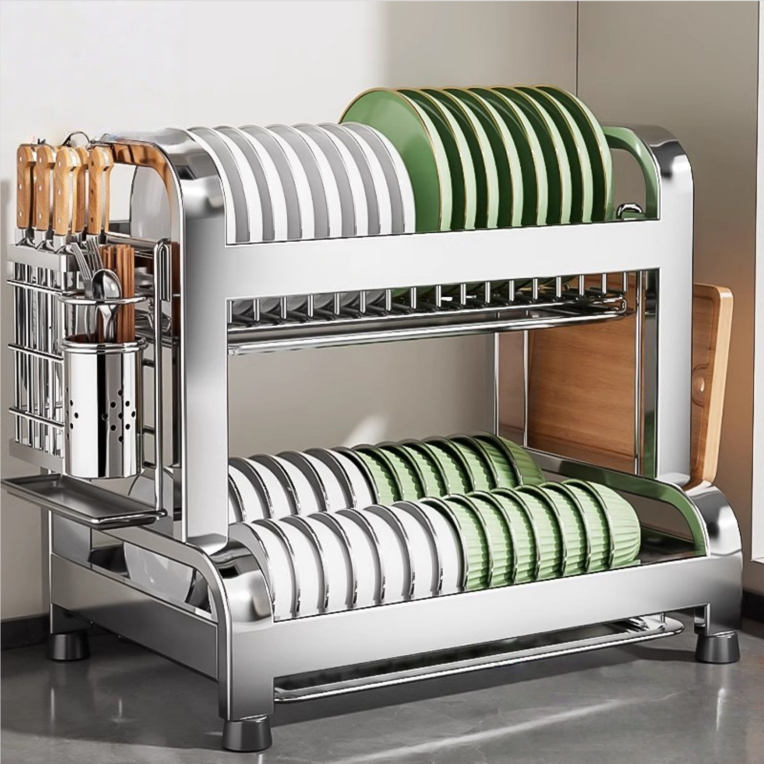 不锈钢加厚碗碟收纳架沥水碗盘放碗碟子盘子碗架厨房置物架多功能,厨房/烹饪用具,调料置物架,淘宝优惠券,粉丝福利购,淘宝优惠卷