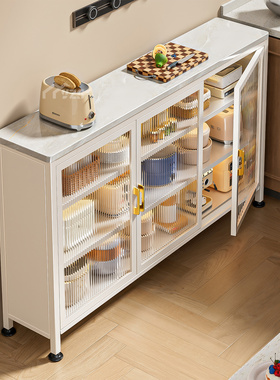 免螺丝岩板厨房置物架餐边柜多功能落地操作台多层收纳储物橱柜子