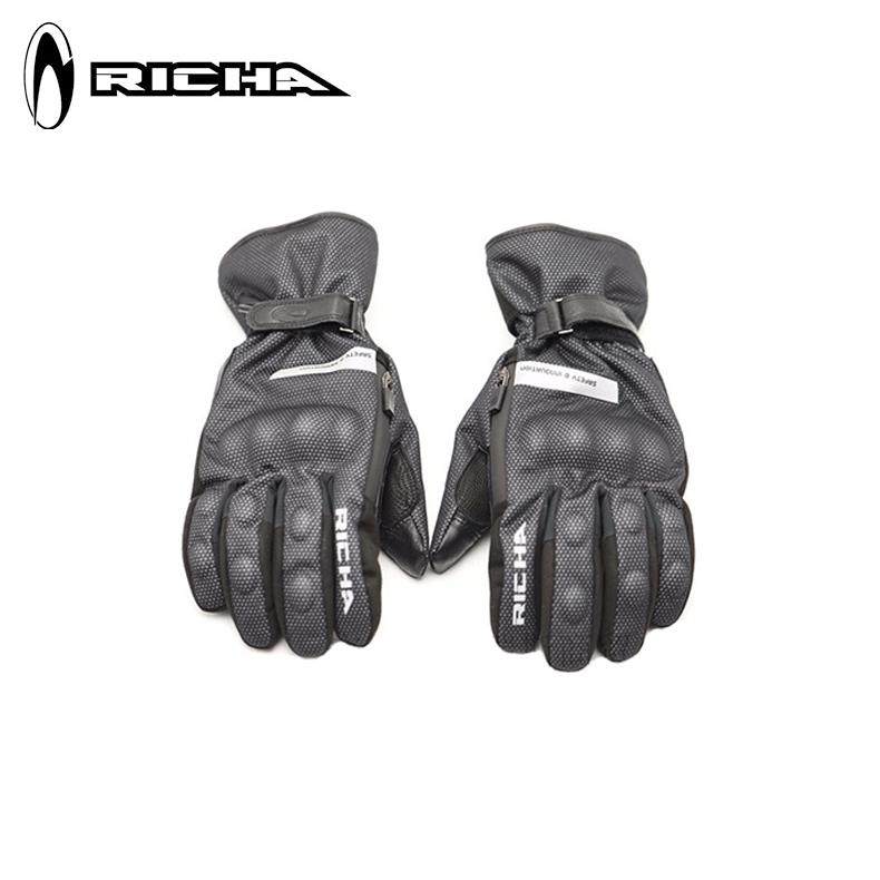 比利时RICHA摩托车手套男冬季机车手套保暖防水骑行骑士手套防摔