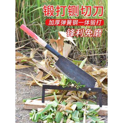 铡草刀锰钢铡刀铡草老式手工扎草小闸刀侧刀手动小型猪牛羊切草秧