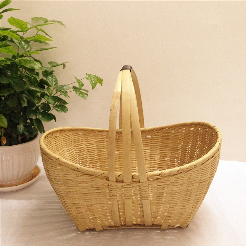 【天天特价】田园竹编非草编藤编柳编鸡蛋篮购物篮菜篮果篮收纳蓝