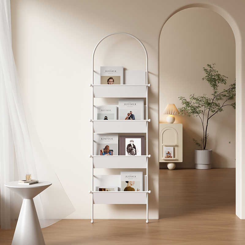 书架落地置物架客厅简易杂志报刊架工作办公室靠墙阅读资料展示架