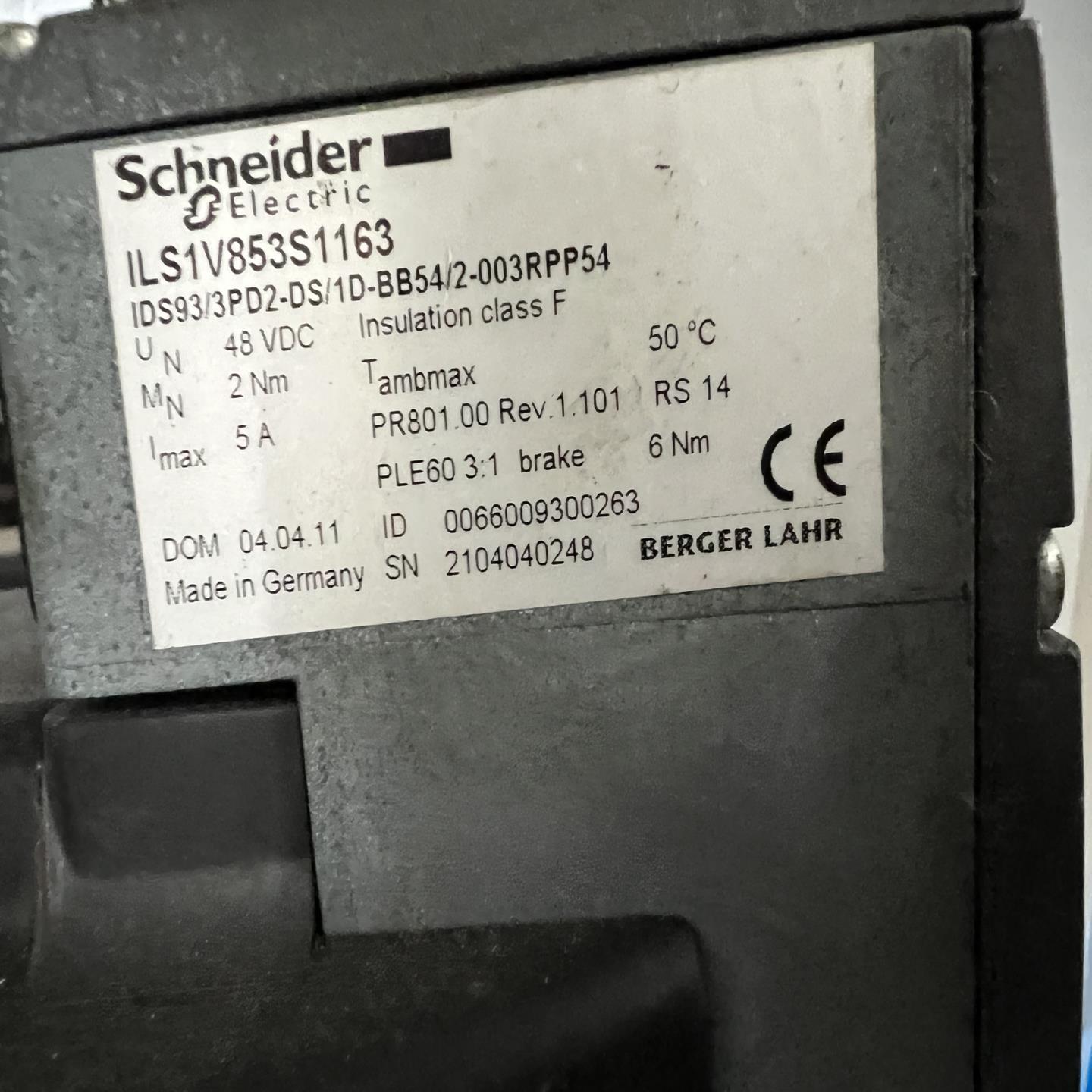 施耐德伺服电机ILS1V853S1163议价