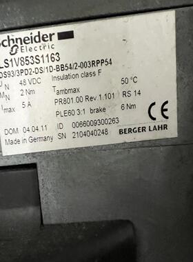 施耐德伺服电机ILS1V853S1163议价