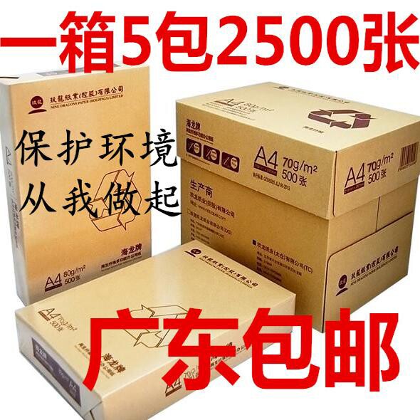 A4 玖龙复印纸70克80gA4打印白纸500张/包
