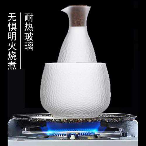 高档枳亲 日式玻璃清酒酒具套装温酒壶温酒器家用暖热酒器白黄酒
