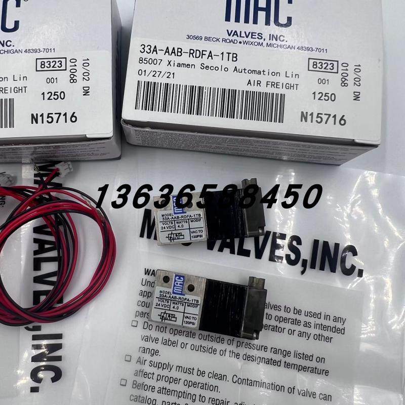 原装美国正品MAC电磁阀33A-AAB-RDFA-1TB33A-L0A-RDCA-1TD现货