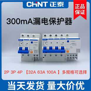 小型漏电保护器NXBLE 2P 4P漏保32A 63A 100A 漏电电流300mA
