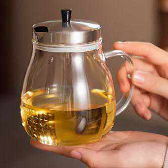 高硼硅耐高温玻璃茶壶水果茶壶功夫泡家用办公室茶具套装明火加热