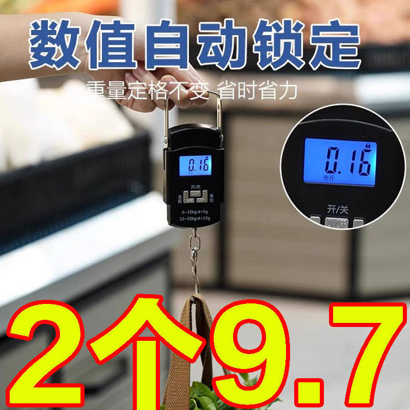 家用弹簧秤小型行李秤称重菜市场电子手提秤快递称重便携式带钩子