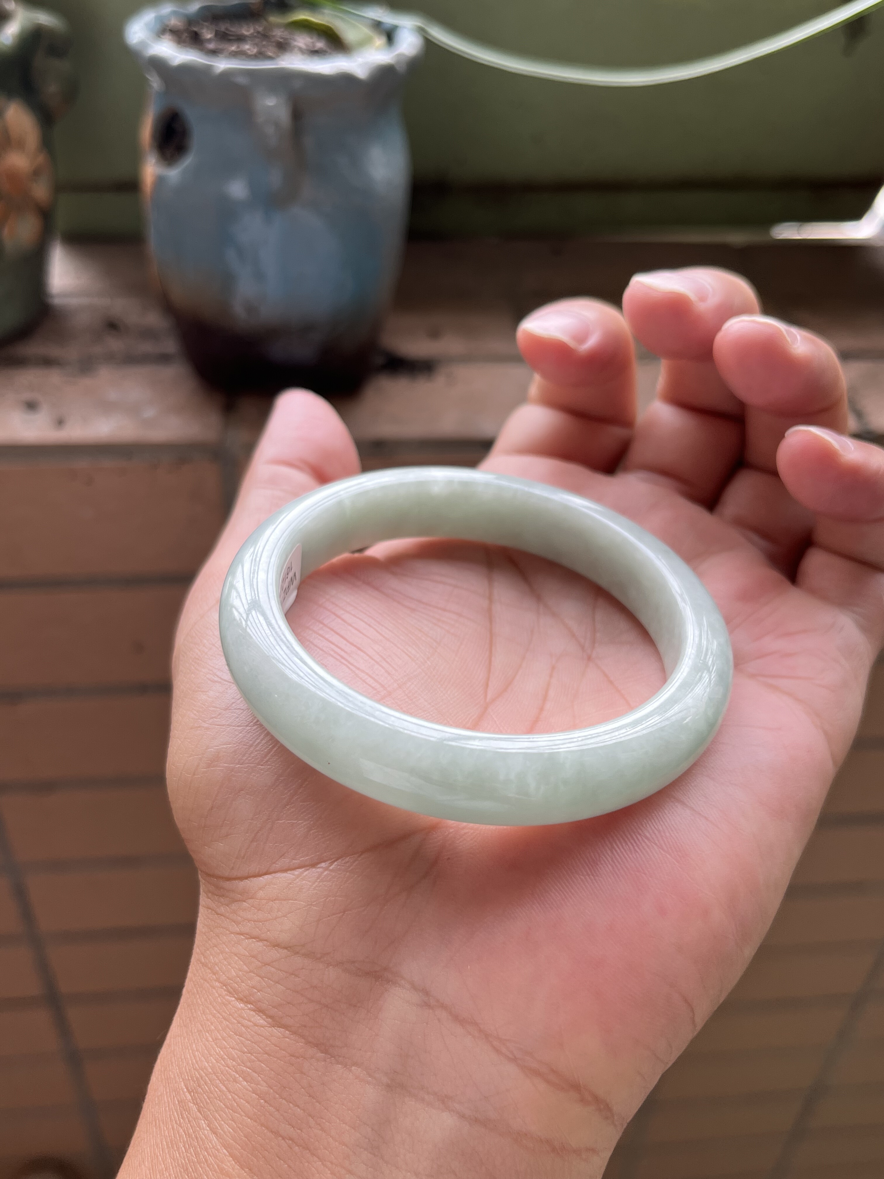 10161279天然A货翡翠55-11-8满绿底干净水润微纹