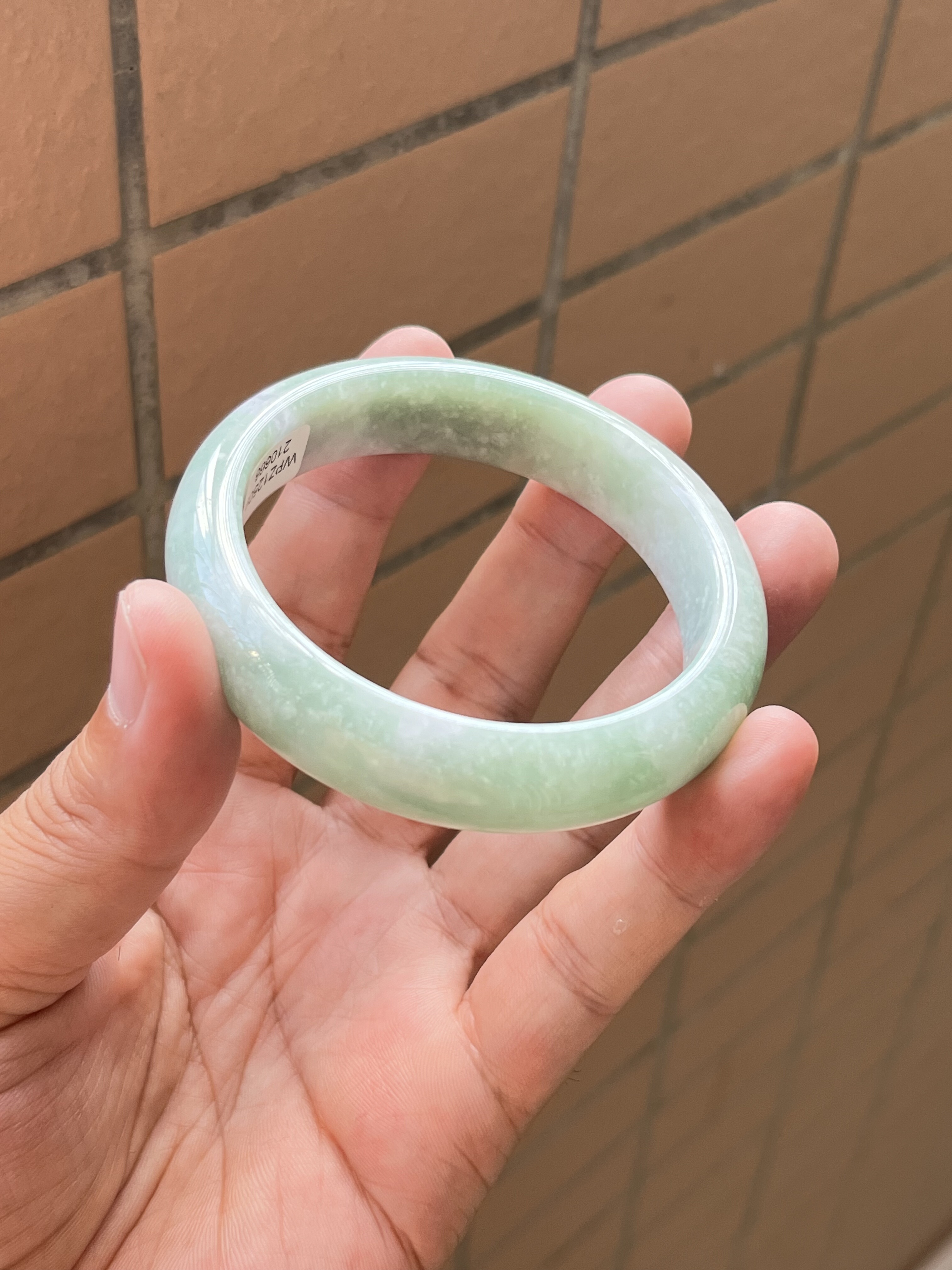 09210666天然A货翡翠手镯57.5-14-8满绿水润雪花棉完美保真