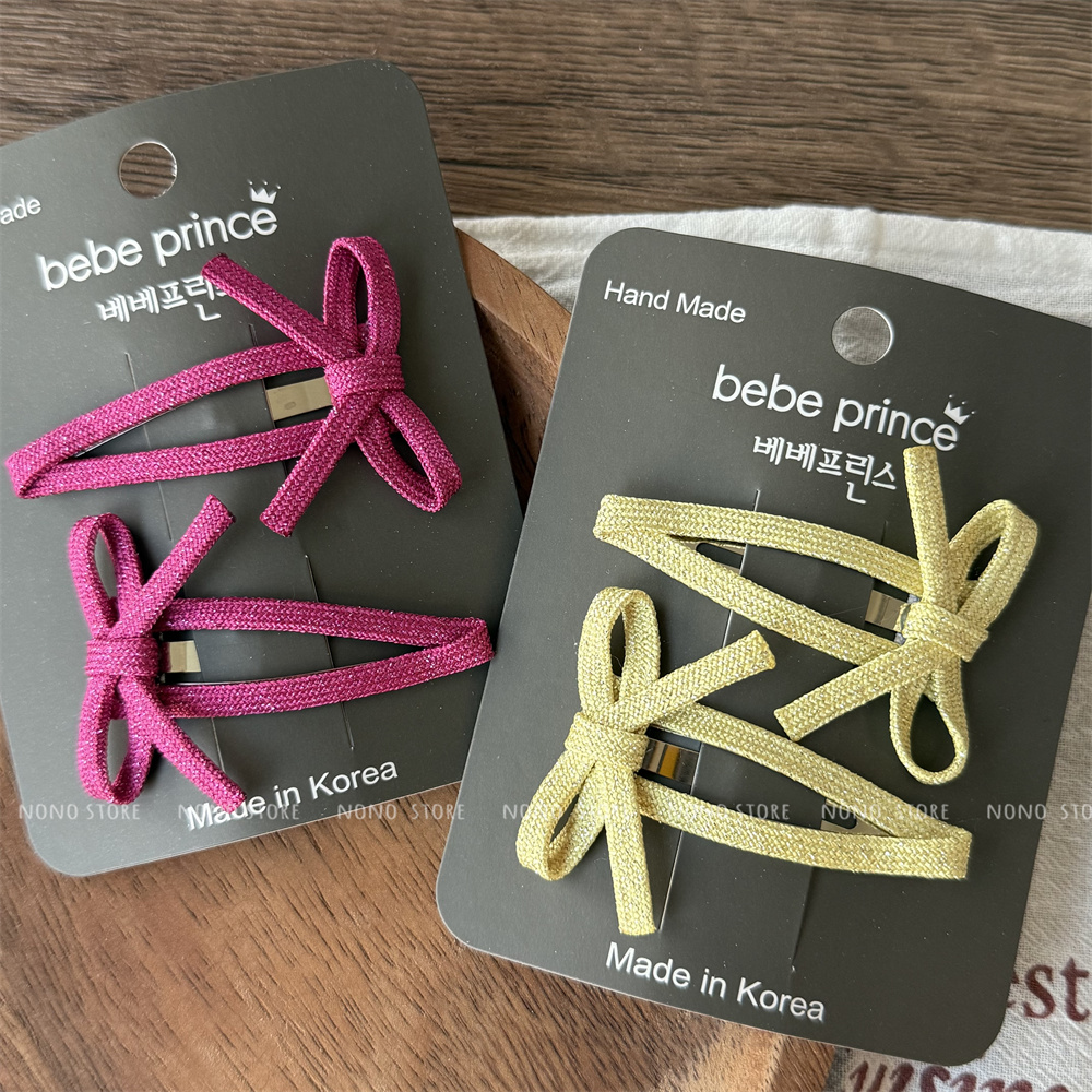 现~BebePrince韩国进口儿童发饰绑带蝴蝶结甜美大号掰掰夹刘海夹
