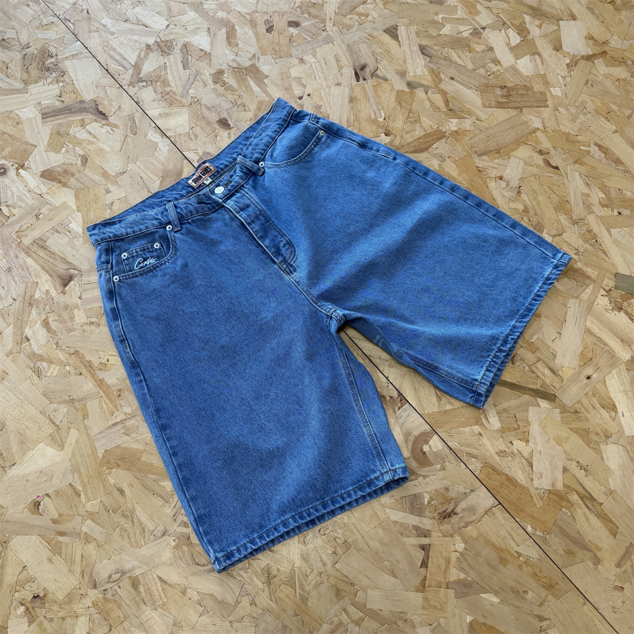 Corteiz夏季男女款潮流牛仔短裤