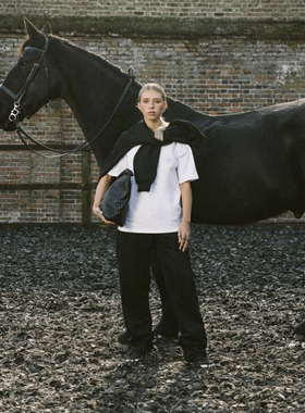 Carsicko 爆款潮牌夏季重磅白色爱心短袖T恤男女纯棉宽松情侣短袖