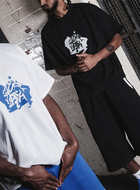 Mertra  新款夏季时尚百搭休闲男女款高品质潮牌黑色五分裤短裤潮