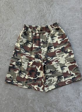 Mertra 新款夏季时尚百搭休闲男女款蝴蝶迷彩短裤潮牌印花休闲裤