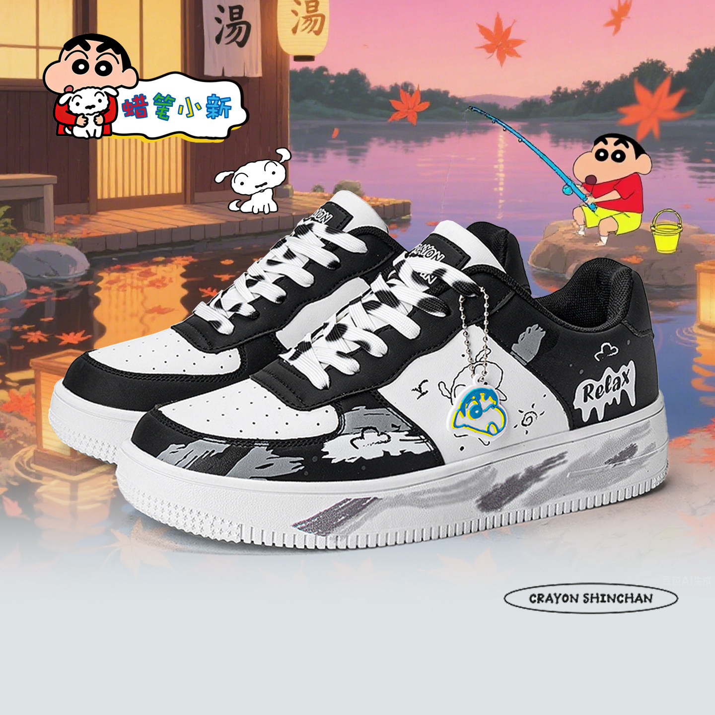 蜡笔小新联名鞋子女鞋百搭休闲鞋透气2025春秋款时尚板鞋女款潮鞋,女鞋,浅口单鞋,淘宝优惠券,粉丝福利购,淘宝优惠卷