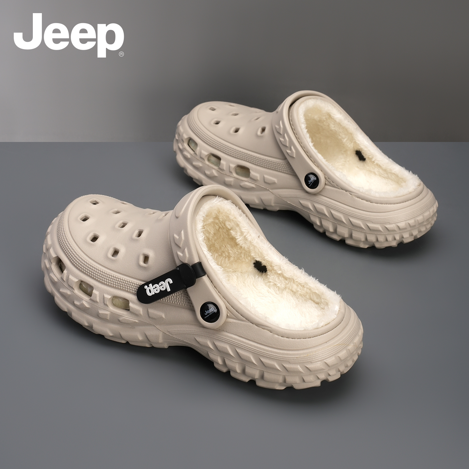 JEEP吉普官方加绒保暖棉鞋