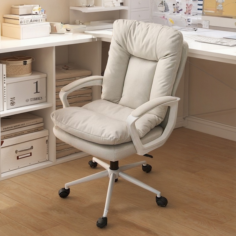 奶油风电脑椅化妆椅书桌电脑椅子