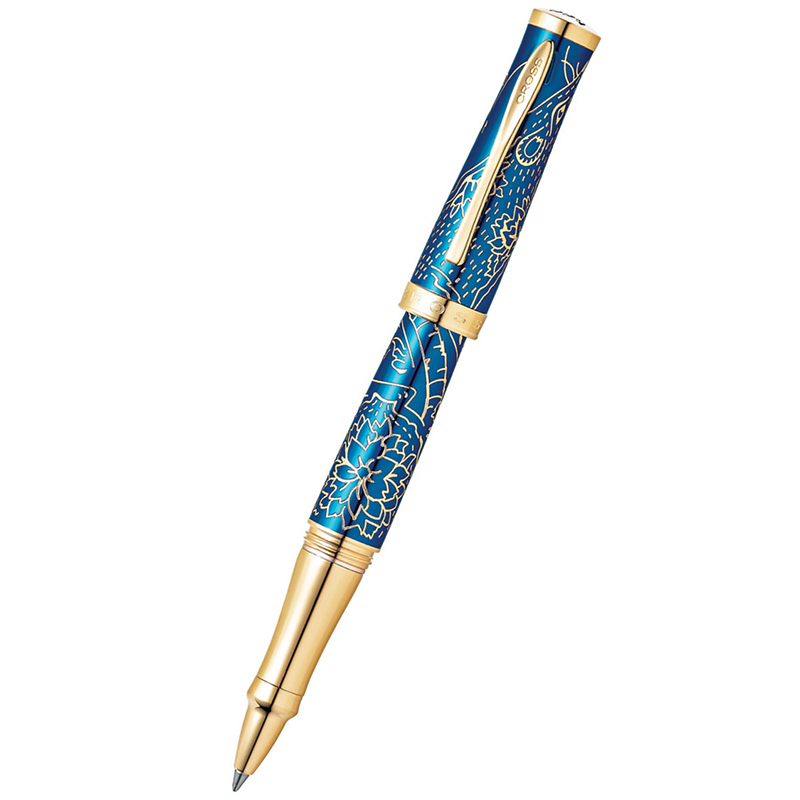 美国CROSS高仕签字笔莎吻系列生肖鼠2020款蓝色珍藏纪念版宝珠笔