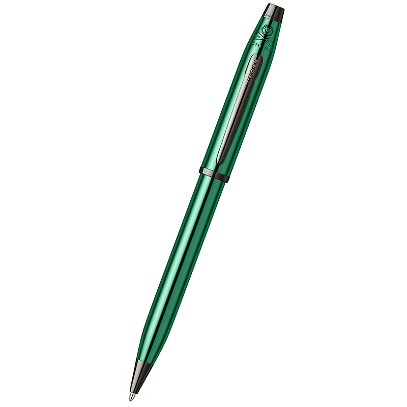 美国CROSS高仕圆珠笔新世纪系列半透绿PVD黑夹男女原子笔商务办公