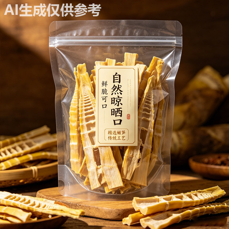 自然凉晒竹笋干鲜脆无干燥剂干货