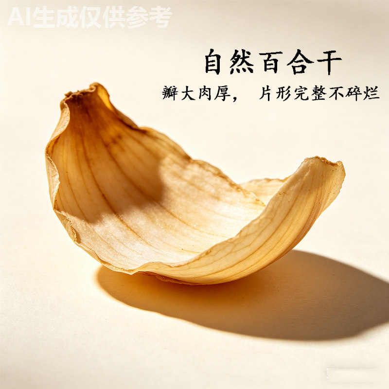 百合干袋装瓣大肉厚整片完整无碎烂自然百合干煲汤材料无干燥剂