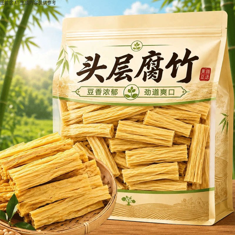 干腐竹段优选黄豆制作劲道爽口易泡发麻辣烫凉拌菜食材干货豆制品