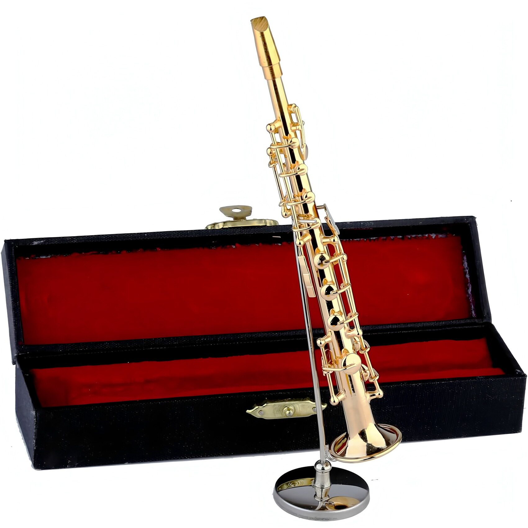 镀金迷你高音萨克斯模型 黄铜萨克斯乐器模型礼品 家居摆件装饰品