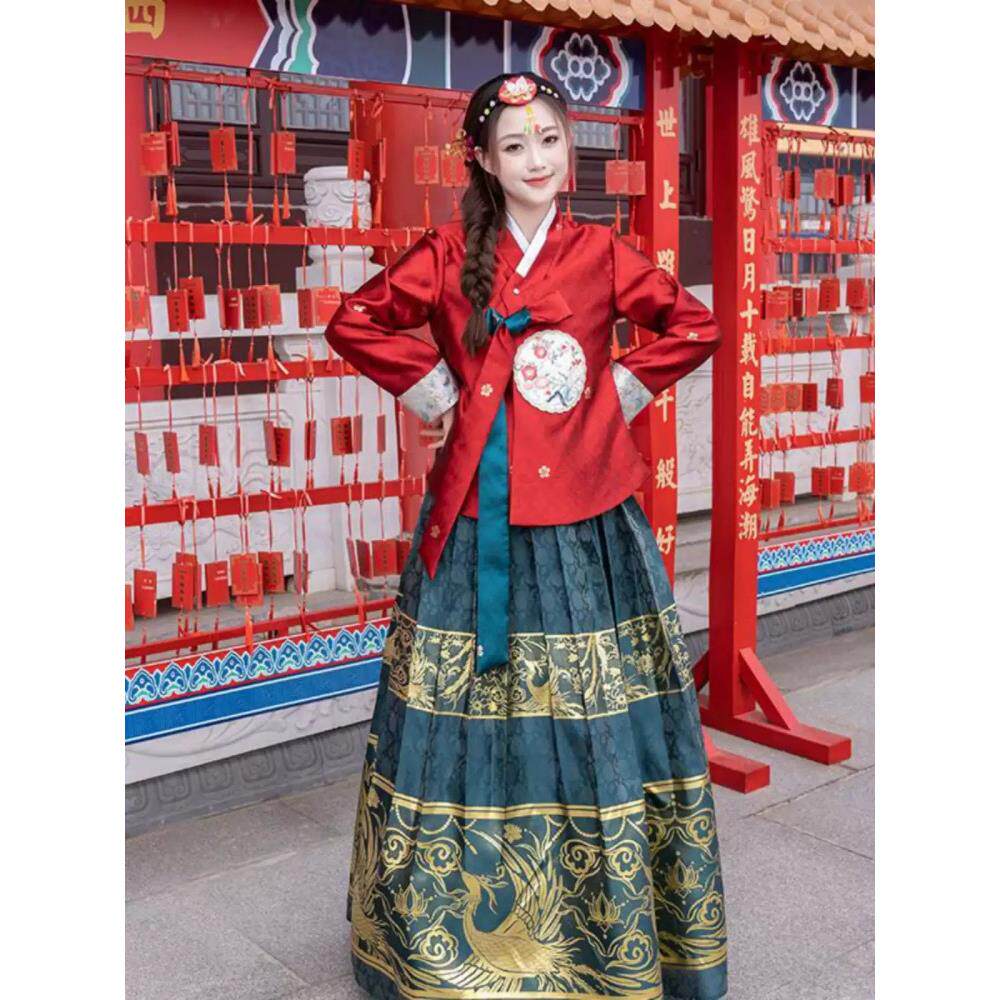 朝鲜族服装女延吉舞蹈韩服女装韩国传统成人延边族宫廷民族演出服