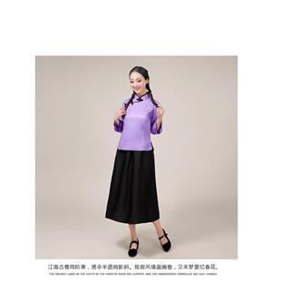 中华民国学生服女五四青年服中华民国风格女装中山服男班服舞台表
