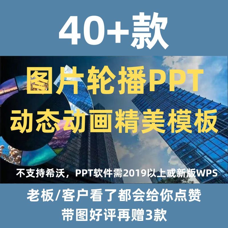 图片轮播ppt模板高端动态动画极简排版摄影相册产品展示工作汇报