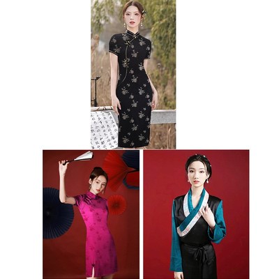 速发古装旗袍汉服娃衣蒙古袍面料民族服装高密尼龙布料织锦缎丝绸