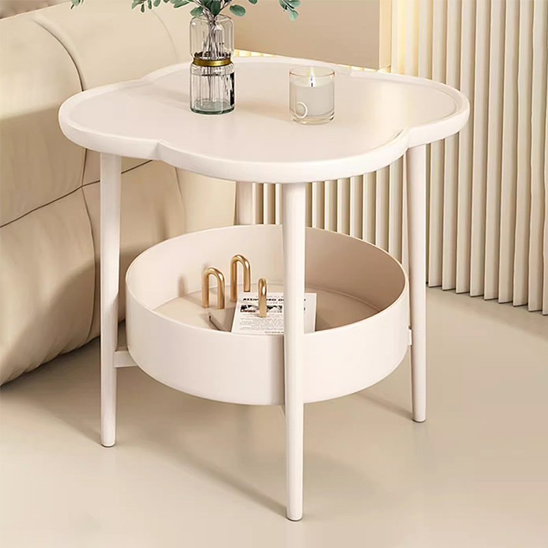 速发奶油小边几可移动小桌子创用侧边柜客厅沙发风茶几家意床头置