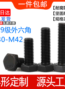 速发M0M6角M42 12.级高强度外六M螺丝加长全牙螺栓钢金合螺杆