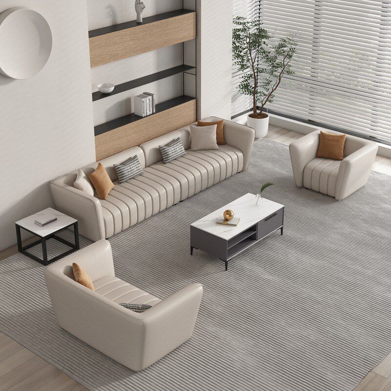 速发轻奢纳厅西皮沙发排户型会客客帕简约款双直小沙发